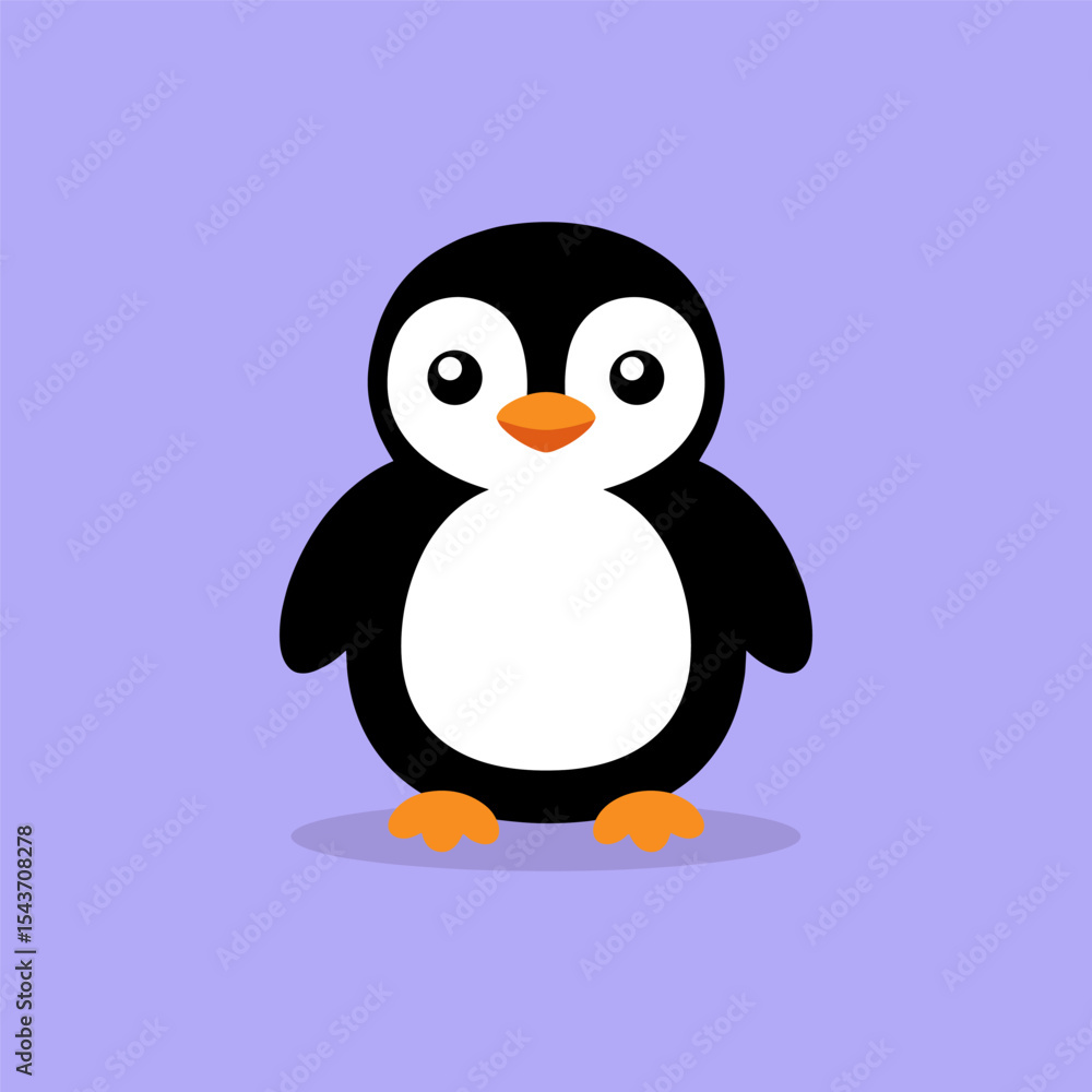 Obraz premium Cute Happy Penguin cartoon vector