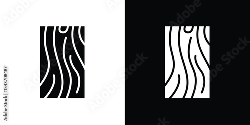 Wood board icon collection. line stroke icon. EPS 10