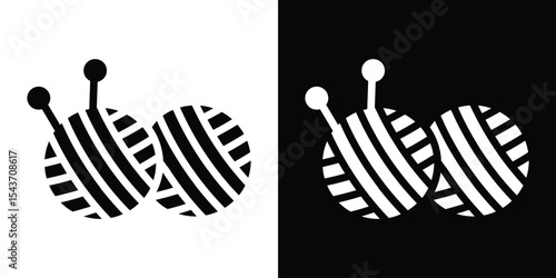 Wool ball icon collection. line stroke icon. EPS 10