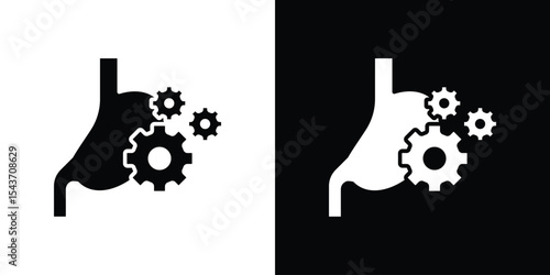 Work digestive system icon collection. line stroke icon. EPS 10