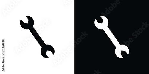 Wrench icon collection. line stroke icon. EPS 10