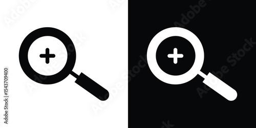 Zoom in icon collection. line stroke icon. EPS 10