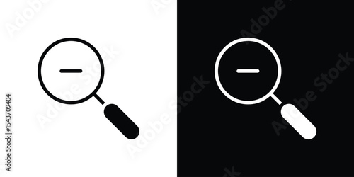 Zoom out icon collection. line stroke icon. EPS 10