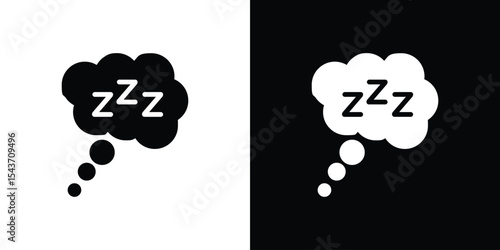Zzz icon collection. line stroke icon. EPS 10