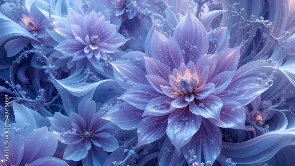 Fototapeta premium purple and blue flowers background