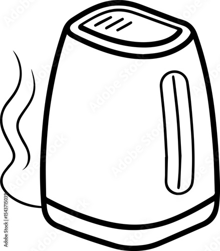 Air purifier outline vector illustration, line art
