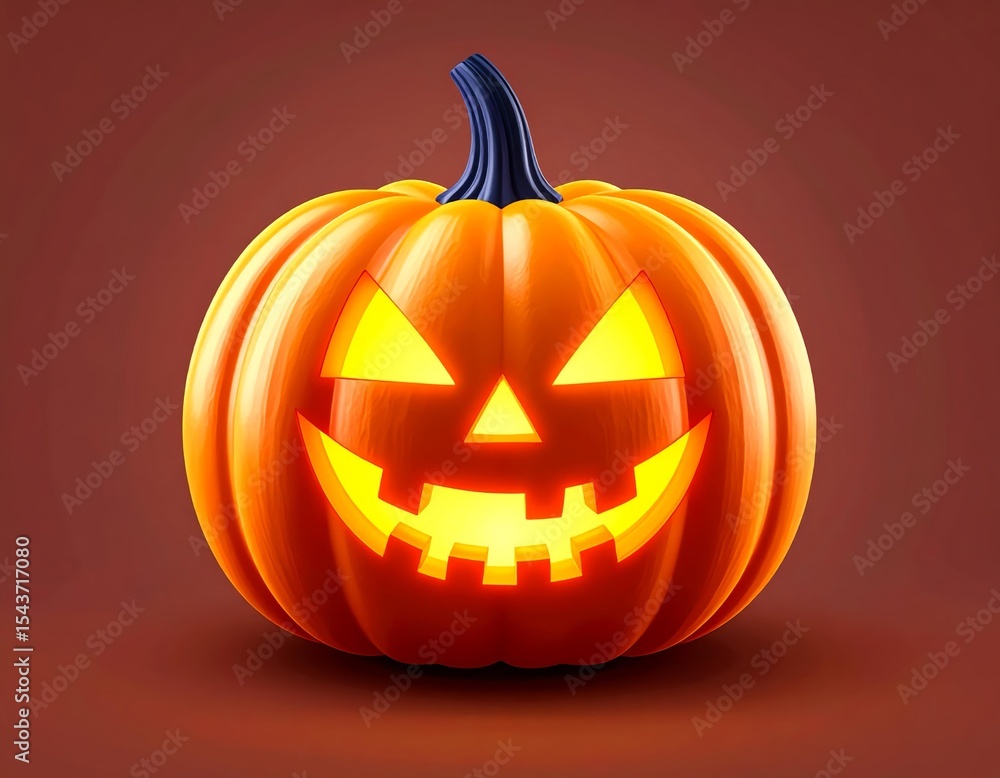 3D icon of a pumpkin with carved details, glowing softly inside, isolated on matte background, realistic texture, stylized yet warm and seasonal 3D icon of a pumpkin with carved details, glowing softly inside, isolated on matte background, realistic texture, stylized yet warm and seasonal
