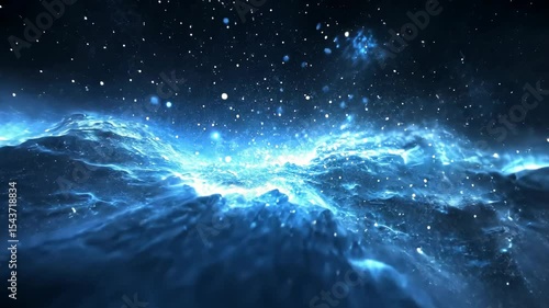 Abstract Blue Water Flow
