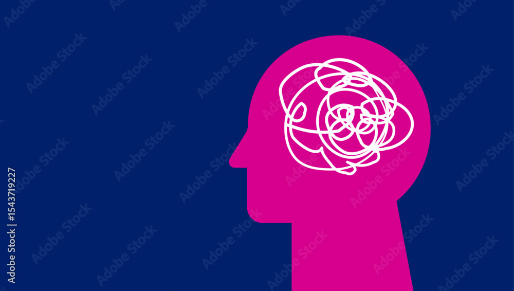 Obraz premium teste, psicologia, psicologo, psicoterapia, mente, pensiero,