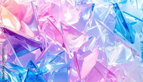 「パステルガラスと透明ジェムの輝き｜幻想的なカラフル抽象背景」

