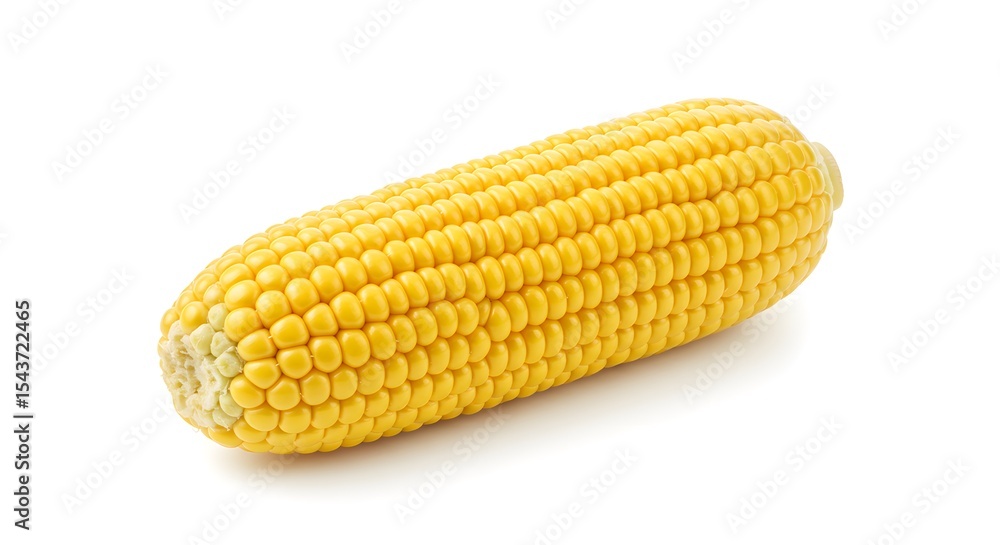 Sweet Corn Delight: A vibrant, perfectly ripe ear of corn, showcasing its bright yellow kernels in a high-angle shot. The image evokes freshness and natural goodness. Sweet Corn Delight: A vibrant, perfectly ripe ear of corn, showcasing its bright yellow kernels in a high-angle shot. The image evokes freshness and natural goodness.