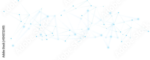 Abstract white blue digital technology futuristic communication high tech concept background. Technology dots lines connect network background.	