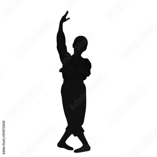 Graceful female Dancer Silhouette


