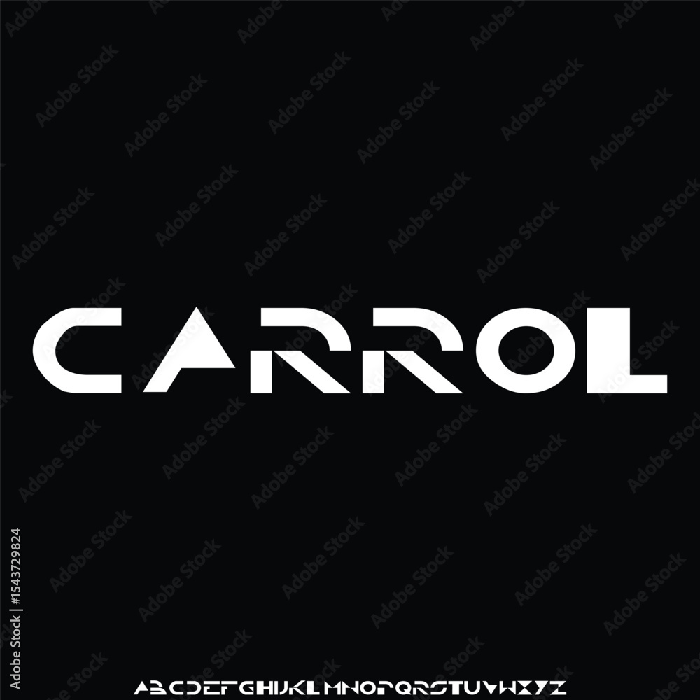 Obraz premium Unique decorative alphabet display font vector illustration