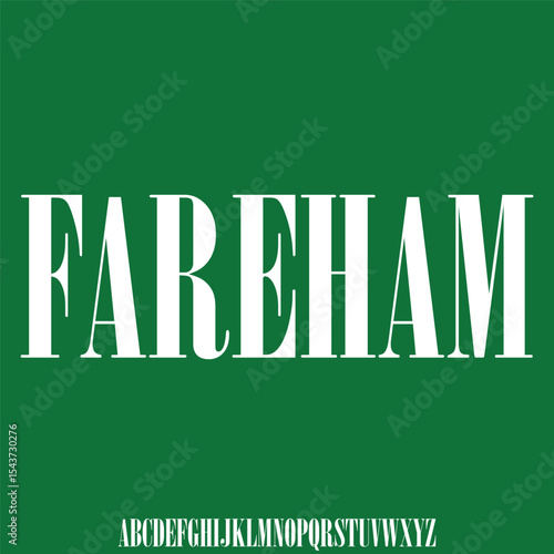 Elegant condensed serif font vector