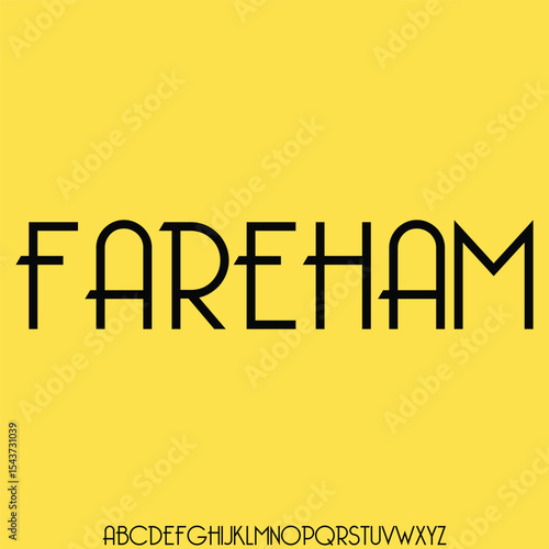 Elegant condensed serif font vector