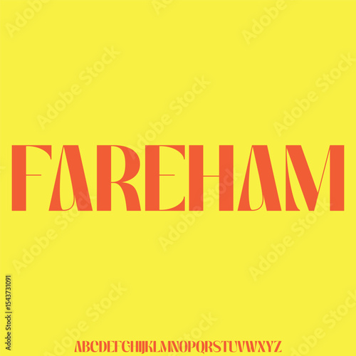 Elegant condensed serif font vector
