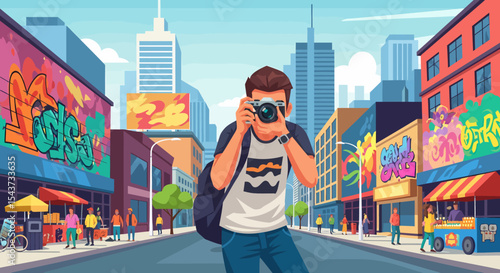 Urban photographer captures city vibrancy on street art tour