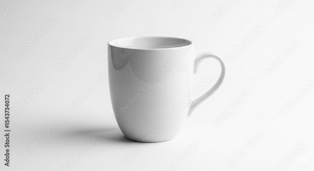 Fototapeta premium a white mug on white background 