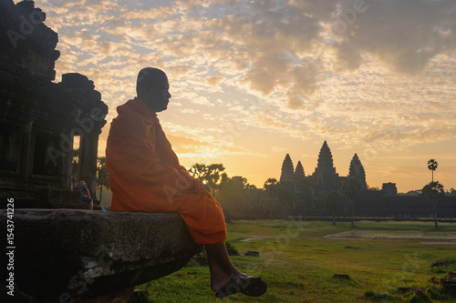 Sunrise view of ancient temple complex Angkor Wat Siem Reap, Cambodia