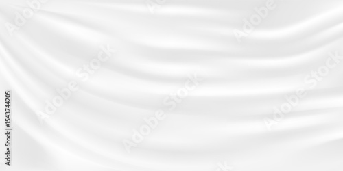 White gray satin texture that is white silver fabric silk panorama background with beautiful soft blur pattern natural.