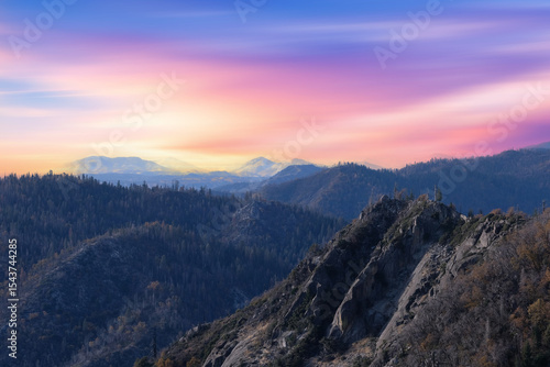 Landscapes - Forest,Sunset at Sequoia National Park
