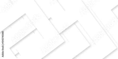 Abstract geometric technology background gradient white color box line banner  digital triangular element paper surface. 