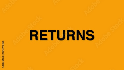 Returns elegant text animation. business concept with beautiful yellow background