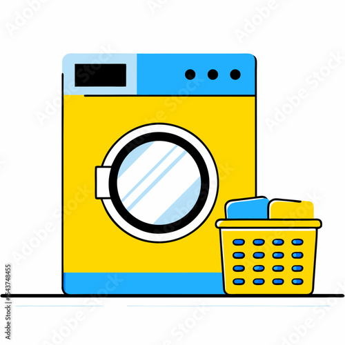 Washing machine with basket icon