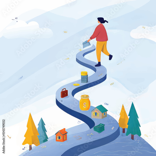 Pathway to Financial Growth: Investment Planning for a Successful Future Illustration