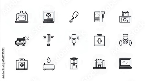 Comprehensive Medical Icons Set: Healthcare Symbols, Tools and Vector Graphics