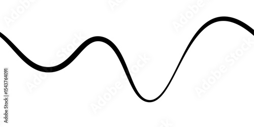 Minimal abstract background with thin black wave lines flowing smoothly across a white backdrop, elegant curves, high contrast, clean and modern design, vector style, no texture, no gradient.