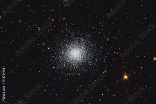 Globular cluster of stars called Messier 13 in Hercules constellation, taken with amateur telescope.