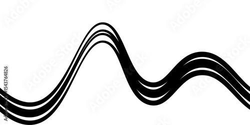 Minimal abstract background with thin black wave lines flowing smoothly across a white backdrop, elegant curves, high contrast, clean and modern design, vector style, no texture, no gradient.