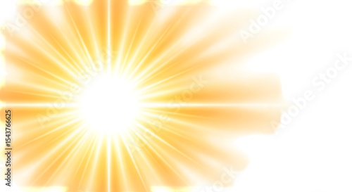 Bright radiant sunburst explosion effect with golden rays ideal for backgrounds website design or graphic design projects