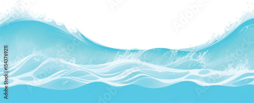A peaceful abstract ocean painting in aqua, blue, and green watercolor tones. Great for wallpapers, branding, and digital design work.
