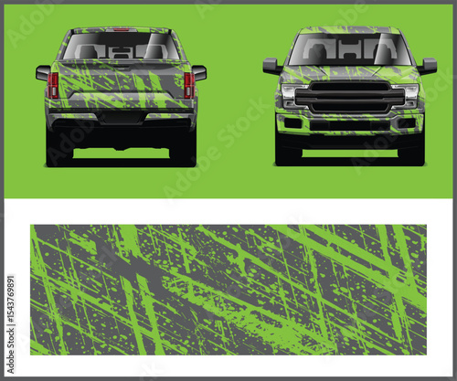 Custom Race Car Design with Abstract Geometric Wrap