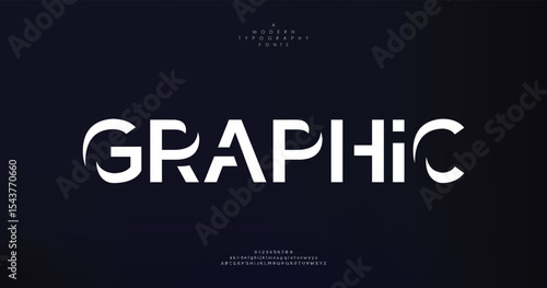 Graphic, sport modern urban alphabet fonts typography abstract technology future creative logo design font