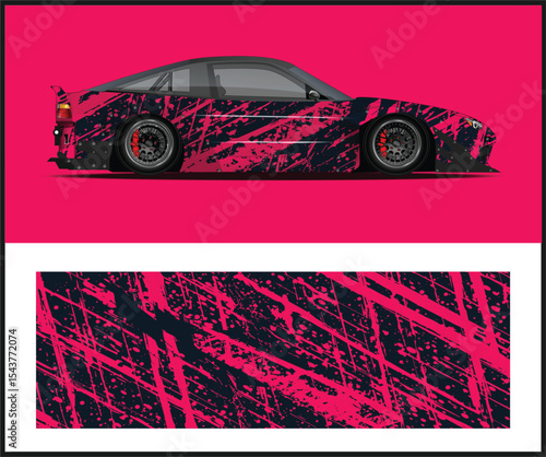 Custom Truck and Sports Car Designs with Abstract Geometric Wraps