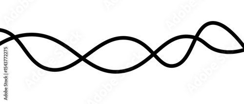 Minimal abstract background with thin black wave lines flowing smoothly across a white backdrop, elegant curves, high contrast, clean and modern design, vector style, no texture, no gradient.