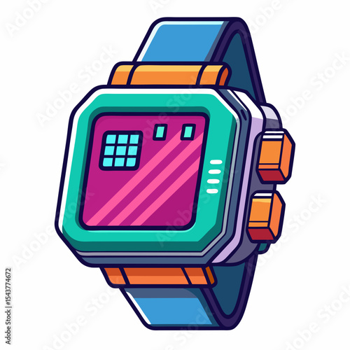 vector illustration of a robot with a background