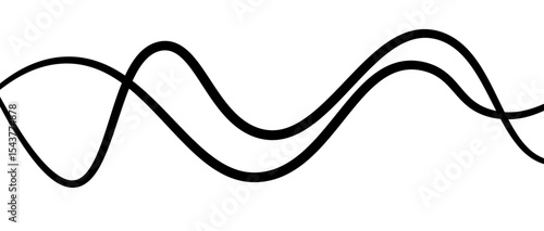 Minimal abstract background with thin black wave lines flowing smoothly across a white backdrop, elegant curves, high contrast, clean and modern design, vector style, no texture, no gradient.