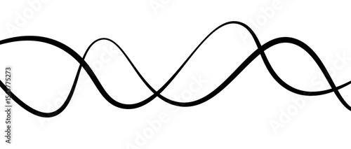 Minimal abstract background with thin black wave lines flowing smoothly across a white backdrop, elegant curves, high contrast, clean and modern design, vector style, no texture, no gradient.