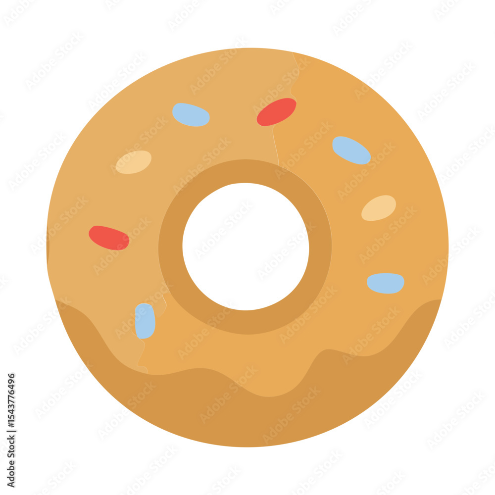 Fototapeta premium Doughnut Flat Icon