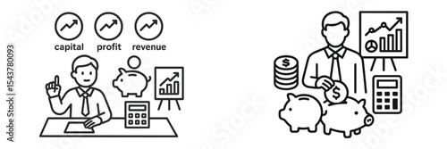 Tips for managing capital, profit, and revenue in business finance for entrepreneurs and small business owners in office setting