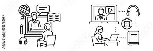 Online learning engages students through interactive lessons and multimedia resources in a digital classroom environment