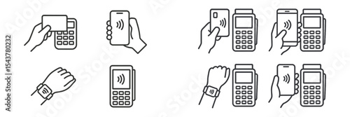Different methods of contactless payment transactions including mobile and wearable options