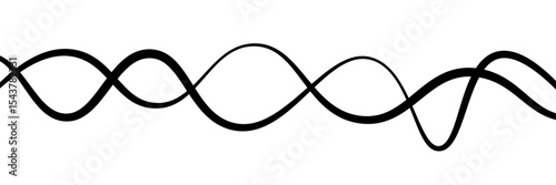 Minimal abstract background with thin black wave lines flowing smoothly across a white backdrop, elegant curves, high contrast, clean and modern design, vector style, no texture, no gradient.