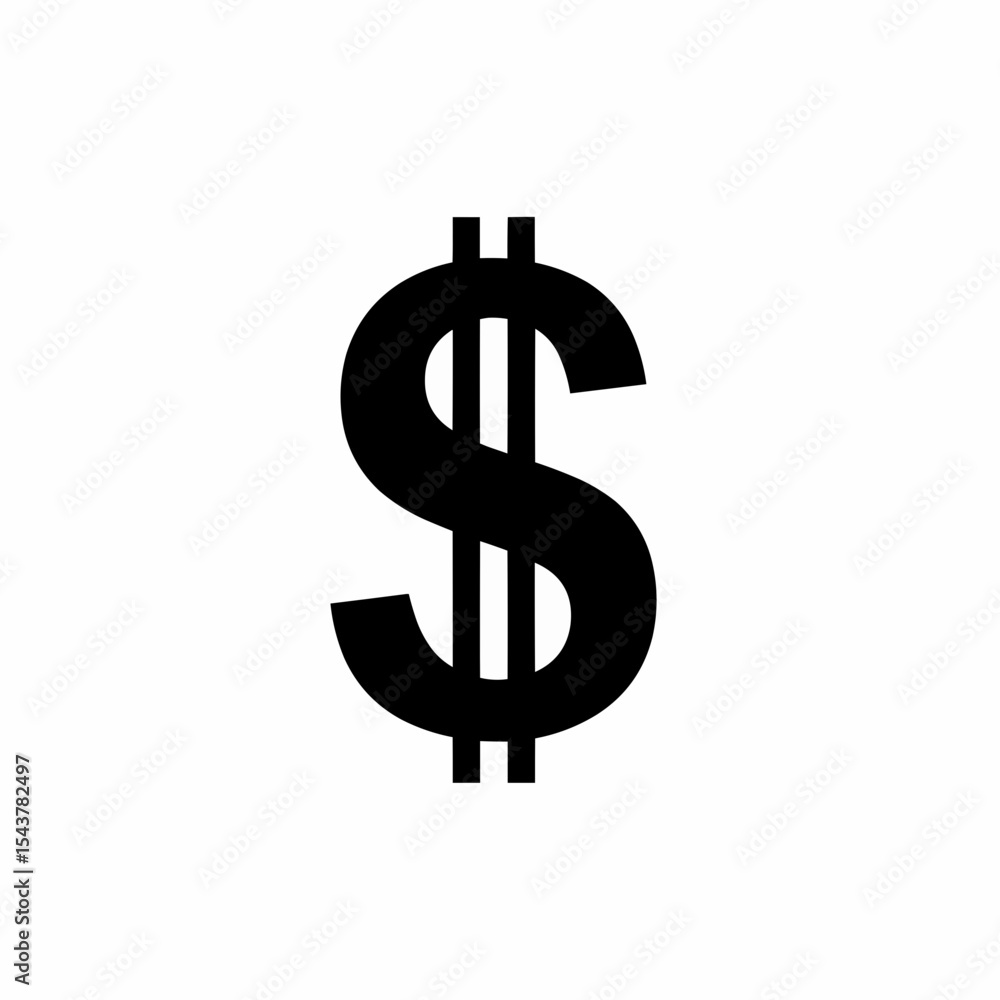This high-quality vector graphic features a solid black minimalist dollar sign icon with a stylized 'S' and two vertical lines, emphasizing clarity and fine details. This high-quality vector graphic features a solid black minimalist dollar sign icon with a stylized 'S' and two vertical lines, emphasizing clarity and fine details.