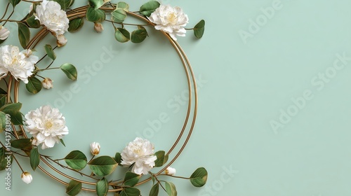 Artistic Frame Embellished with Vines and Flowers Styled for Creative Display or Card Layouts